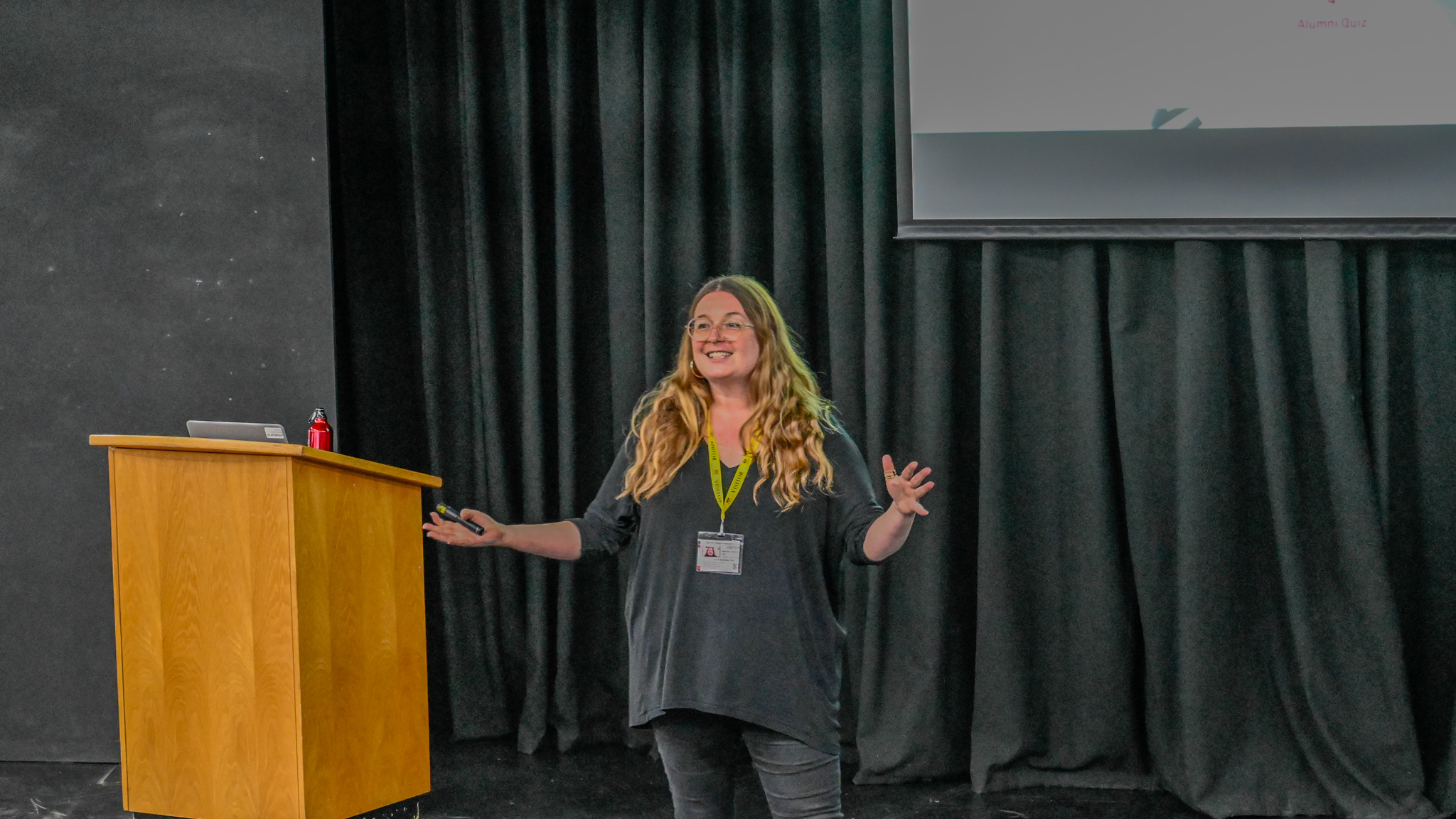 Martine Gagnon, Director of College Counselling at UES Education giving a talk on applying to universities in the USA at City of London Freemen's School, Ashtead Surrey