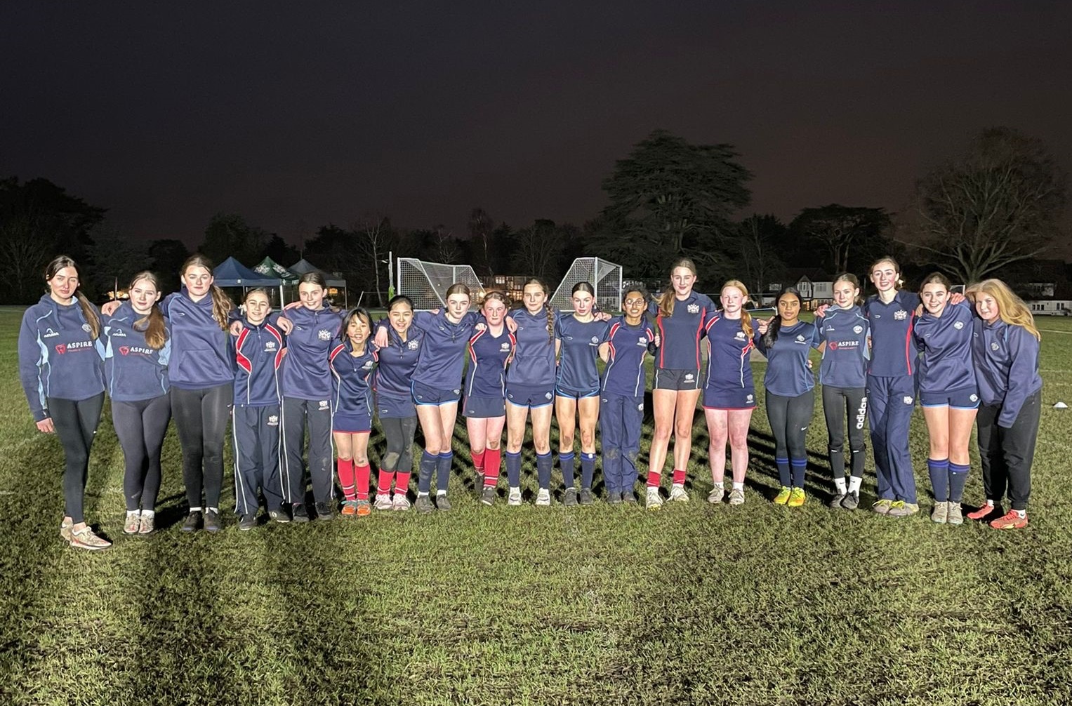 Freemen's Girls' Rugby team celebrates win
