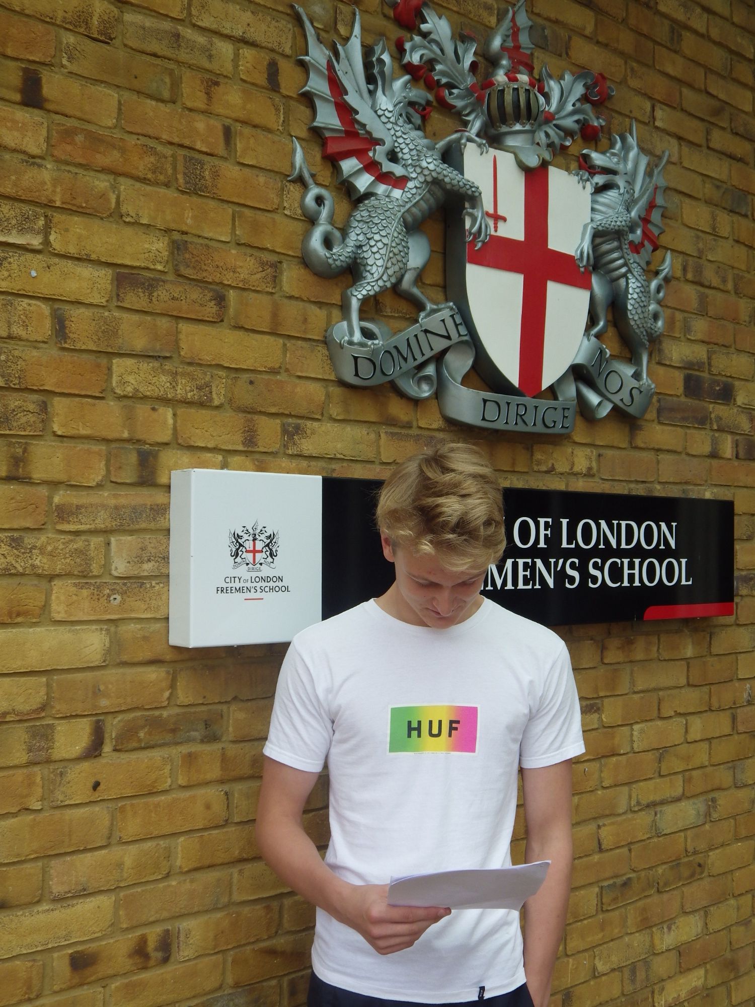 Picture of student at City of London Freemen's School GCSE Results 201