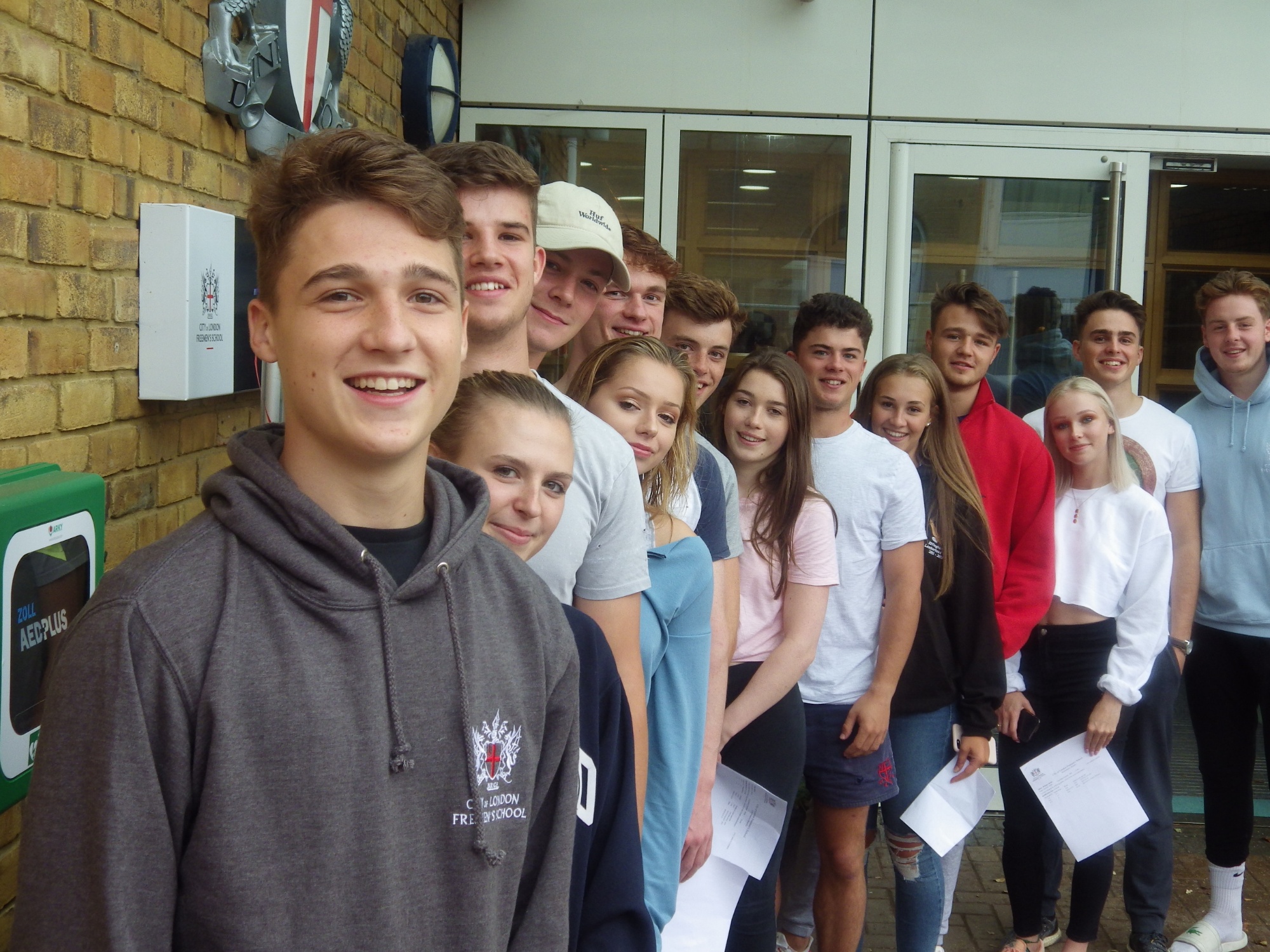 Image of City of London Freemen's School Students A level results Day 2018