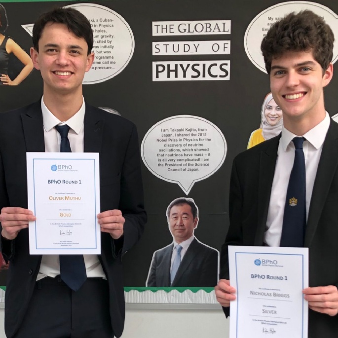  Students take gold and silver in the British Physics Olympiad 